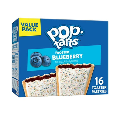 Pop-Tarts Frosted Blueberry Toaster Pastries, Breakfast Foods, Shelf-Stable, 27.