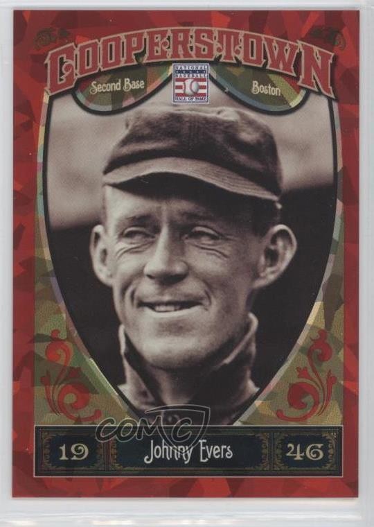 2013 Panini Cooperstown Collection Red Crystal Shard /399 Johnny Evers HOF 0f8
