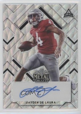 2022 Leaf Metal Draft Silver Wave 25/30 Jayden De Laura #BA-JDL Auto 6k8