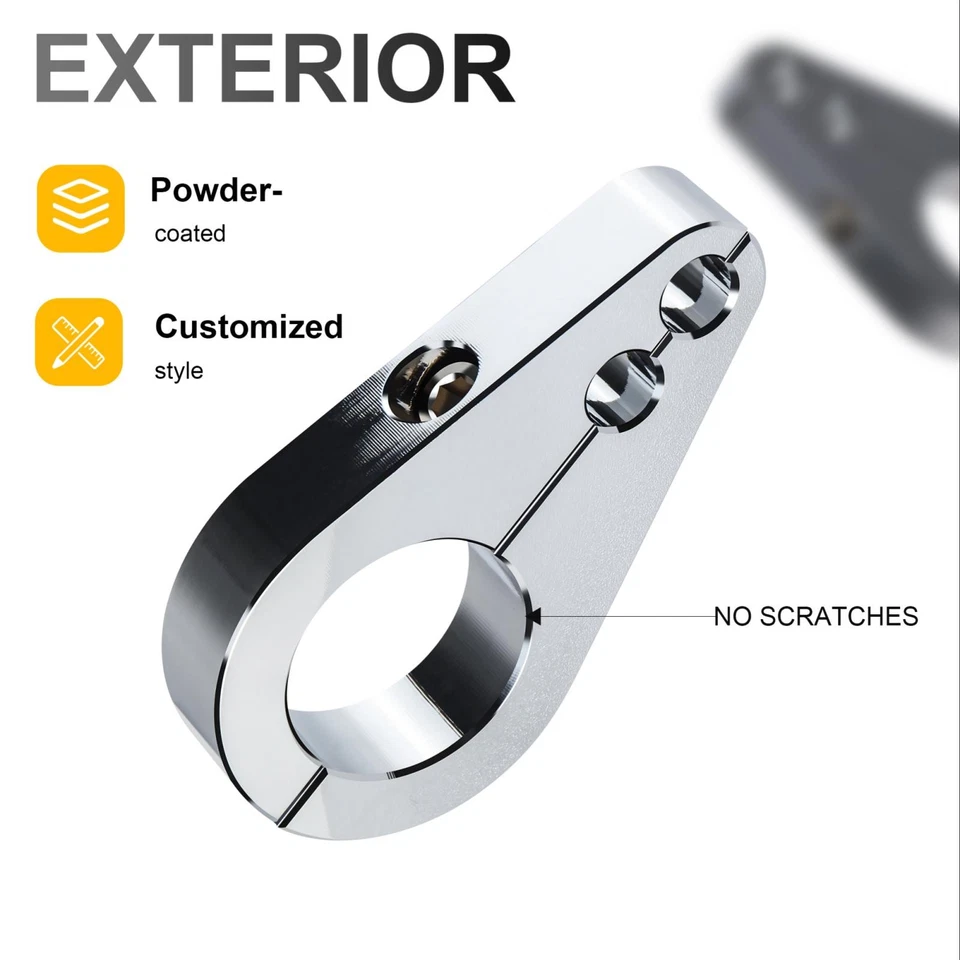 Kit de abrazadera de cable de doble orificio para manillar Harley Yamaha Honda 1" Foto 3 de 4