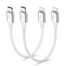 USB C to Lightning Cable 1FT 2Pack Mfi Certified Short Iphone Fast Charger
