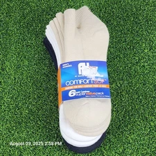 FootJoy Men's Quarter ComfortSof Golf Socks 6 Pairs Black White Tan Sizes 7-12