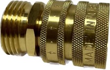 Brass Garden Hose Quick Connector - Made in the U.S.A.