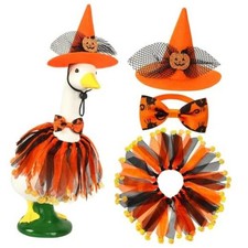 3Pcs Halloween Porch Goose Outfits, Porch Goose Halloween Costume Pumpkins