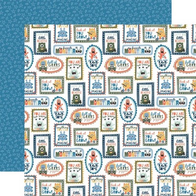 Echo Park My Favorite Monster Cardstock 12X12-Feisty Frames
