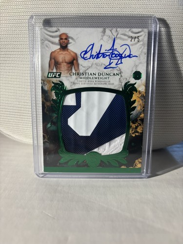 Christian Duncan [Green] #RRA-CD 2025 Topps Royalty UFC Rookie Relic Autograph card