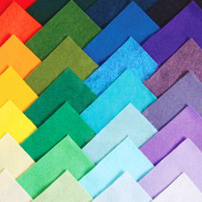 50 PCS 12X12 Inch 1Mm Thick Stiff Felt Fabric Sheets Assorted Colours Pack