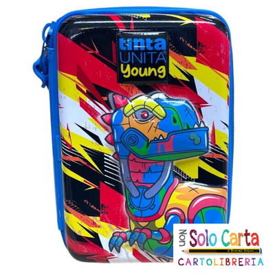 Astuccio 2 In 1 Motivo Dino - Per Scuola E Ufficio - Foto 5