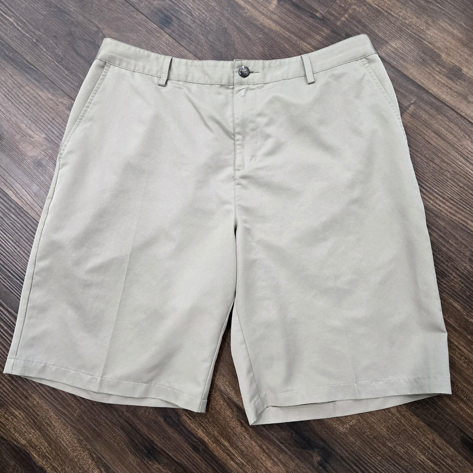 Adidas Climalite Shorts Mens Size 35 Khaki 9.5 Inch Inseam