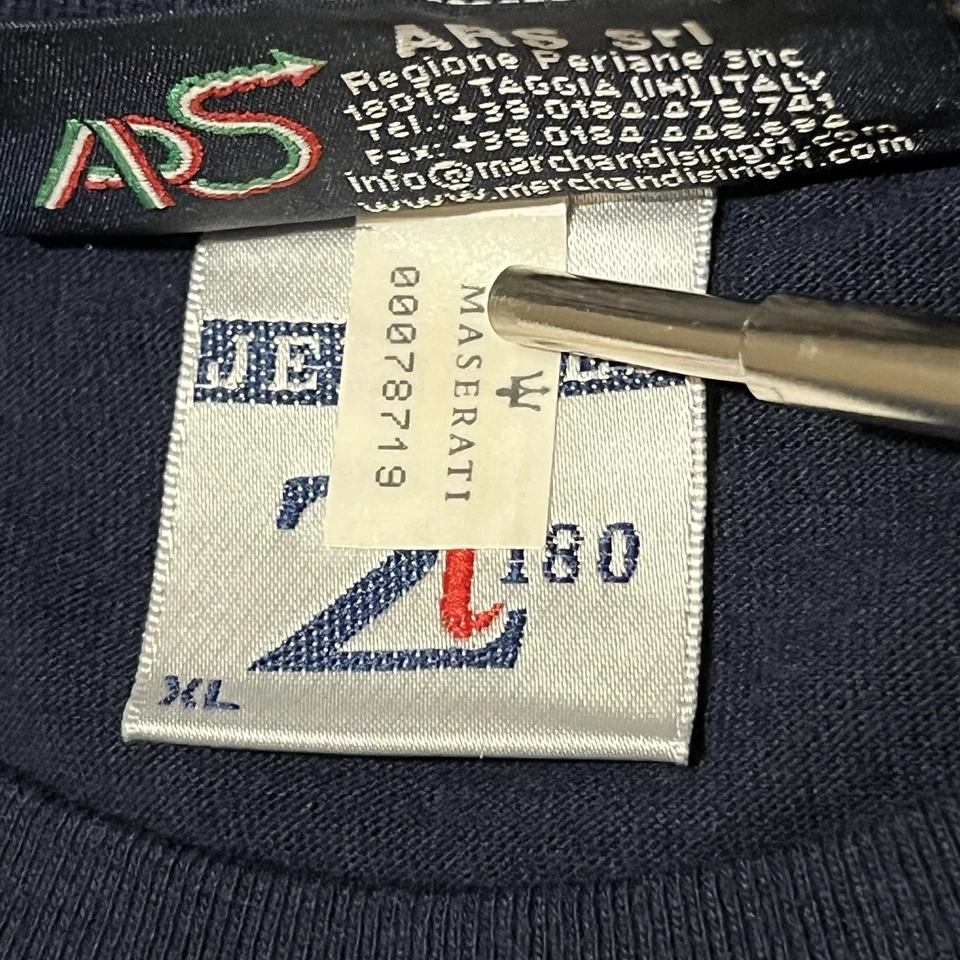 Maserati Trident Racing Shirt Blue Arm Patch Trofeo Original Formula 1 Vintage - Image 3 of 4