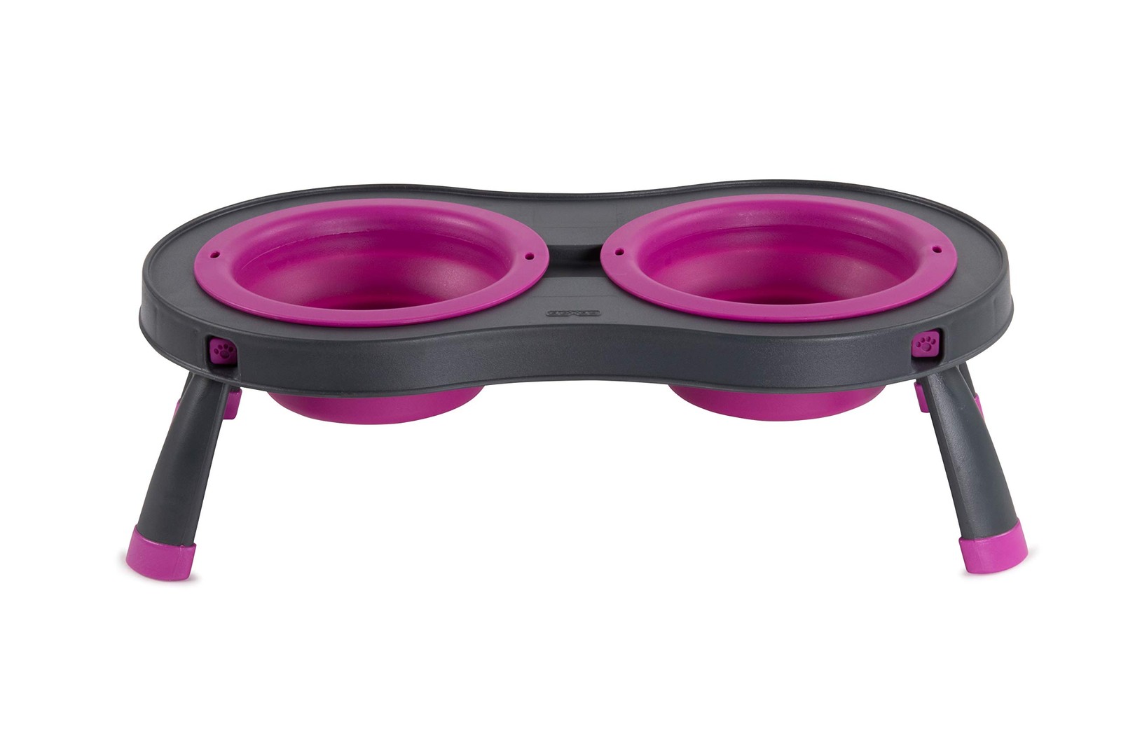 Dexas Pets Elevated Double Pet Feeder, Small, 1 Cup, Fuchsia