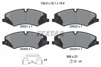Bremsbelagsatz Scheibenbremse Q+ Textar 2502201 FüR Rover Discovery Range Sport