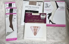 Mixed Lot of 7 Vintage Pantyhose Thigh High Knee High Mixed Colors Sizes All NEW
