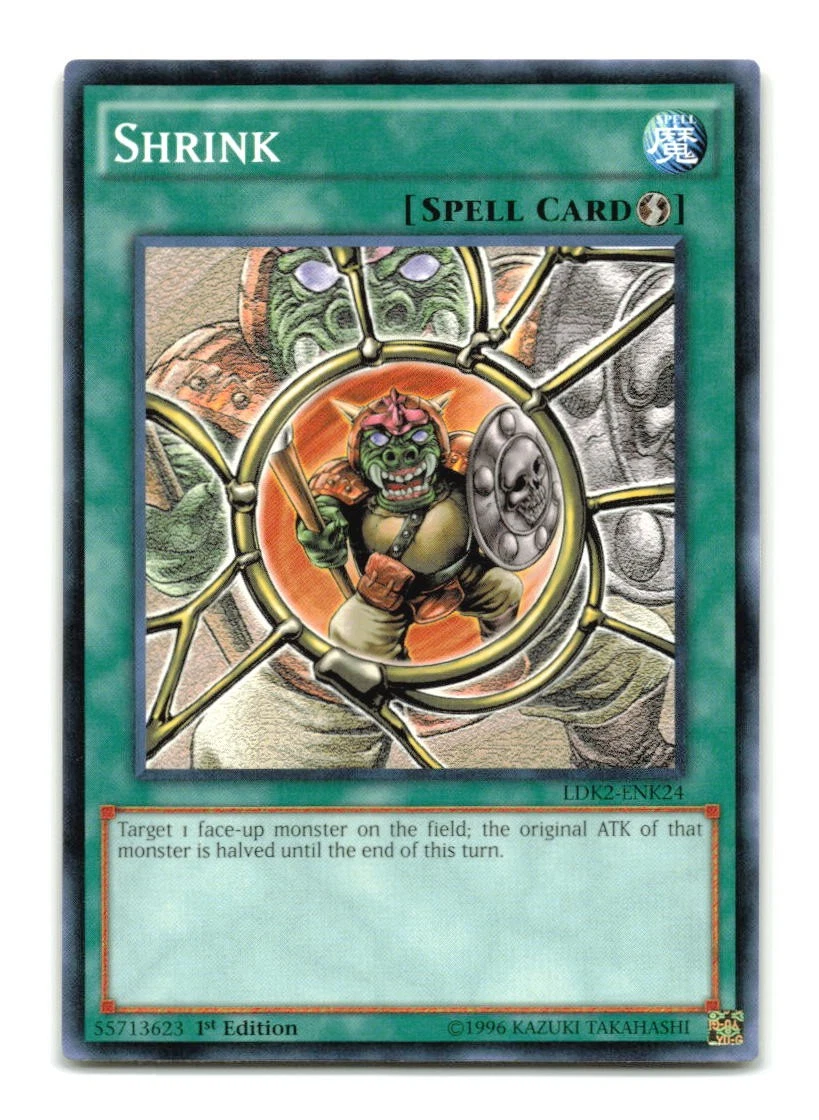 shrink yugioh card YU-GI-OH! - (BP02-EN146) - Battle Pack 2: War of The Giants - Unlimited Edition Mint / near mint condition trading card Shrink (anime) | Yu-Gi-Oh! Wiki