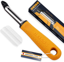 Deiss PRO Swivel Vegetable Peeler - Sharp Japan Stainless Steel Peeler with Easy