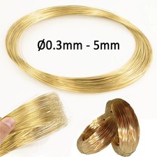 Brass Bare Unplated Round Wire  0.3mm - 5mm Diameter Jewelry Making / Wire Craft