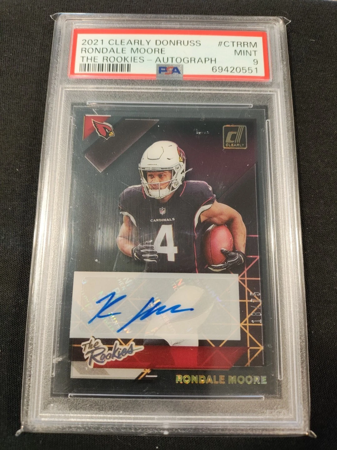 Rondale Moore Panini Clearly Donruss the Rookies #CTRRM Autograph