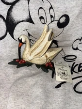 Vtg House of Hatten Twelve Days of Christmas SWANS A SWIMMING ORNAMENT 1989