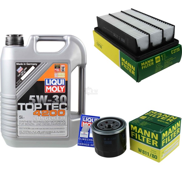 Inspektionskit Filter Liqui Moly ÖL 5L 5W-30 FüR Hyundai Santa Fé Ii Cm 2.7 V6-image