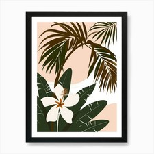 Tropical Flower Art Print Framed Wall Art Poster Canvas Print Picture