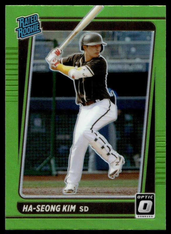2021 Donruss Optic Lime Green Ha-Seong Kim Padres #65 A6