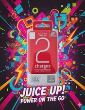 Image of 💚 Juice Portable Power Bank 2 Charges 5000mAh Slim External Battery RED 💜