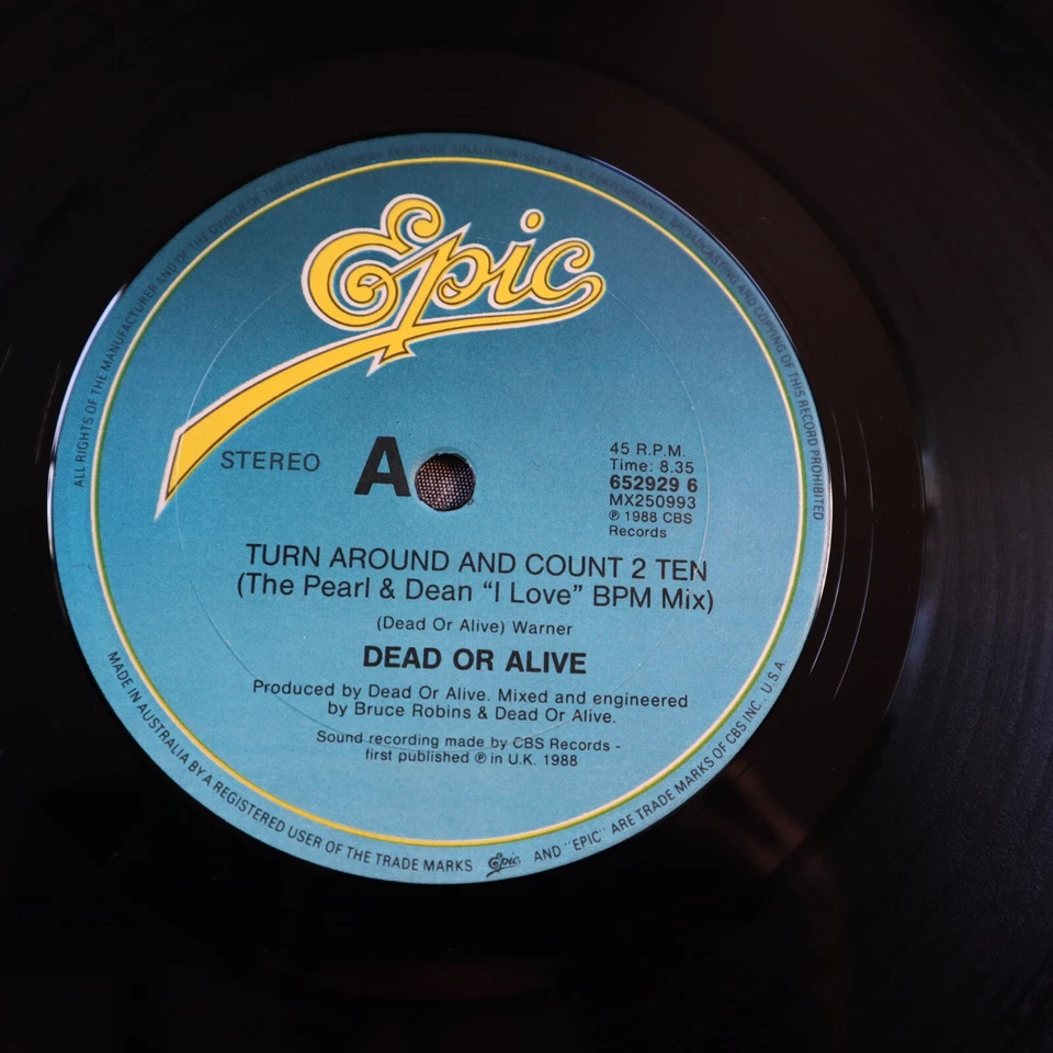 Dead Or Alive Turn Around And Count 2 Ten "I Love" BPM Mix Record 12" Single - Image 4 of 4