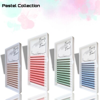 PASTELL FARBIGE WIMPERN Volumen Wimpern0.07 Color Lashes für Wimpernverlängerung