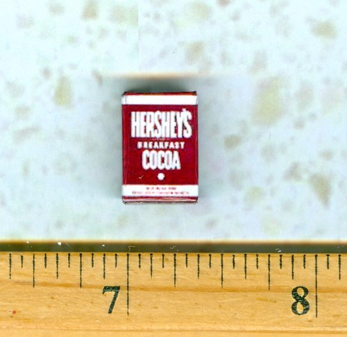 Dollhouse MINIATURE Size Unsweetened Cocoa Powder Box | eBay