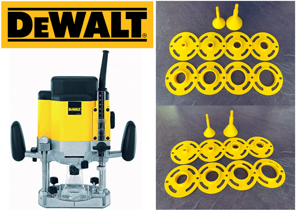 Réaliser des assemblages parfaits sur DeWalt DW629-QS via 8 bagues de copiage et cônes