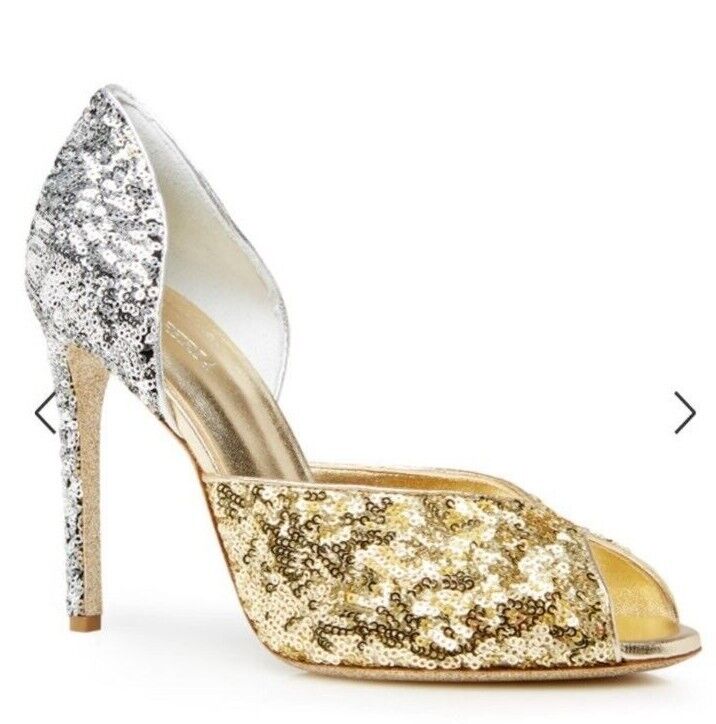 $970 New LA Perla Julia Haart dOrsay Pumps Sequins Heels $970 New LA Perla Julia Haart dOrsay Pumps Sequins Heels