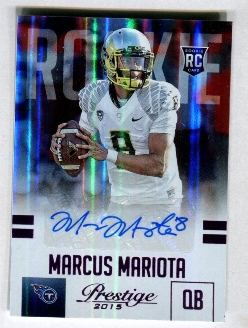 Marcus Mariota Panini Prestige #264 Autograph-Extra Points Purple