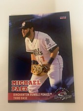 Michael Paez Card 2019 Binghamton Rumble Ponies Team Card
