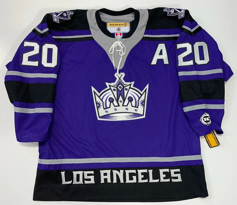 LUC ROBITAILLE LOS ANGELES KINGS ORIGINAL 2003 KOHO PURPLE CROWN JERSEY XL NEW - Image 2 of 4
