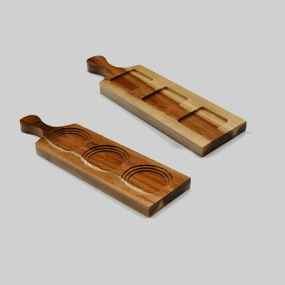 Acacia doublesided flight Board Wood 21'' long