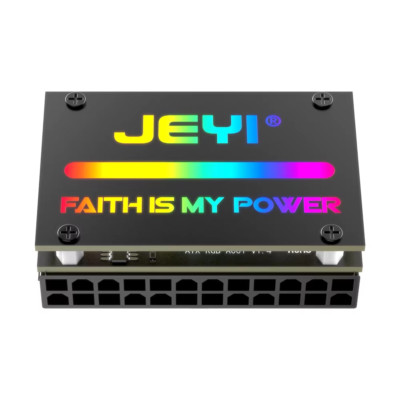 ATX 24Pin 90° RGB Adapter, 18 Lichtmodi Buchse auf 24Pin Stecker 90 Grad Motherb