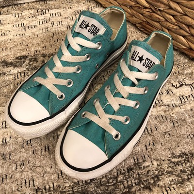 converse turquoise low tops