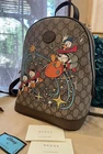 Élégant !* Petit sac à dos Disney x Gucci Donald Duck, sac GG Supreme neuf avec étiquettes + sac à poussière