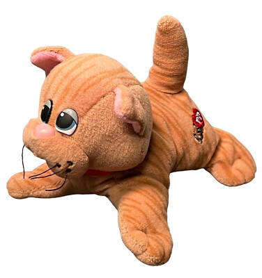 Vtg Tonka Pound Purries Cat Kitten Plush Stuffed Animal 7'' Brown Orange Tabby
