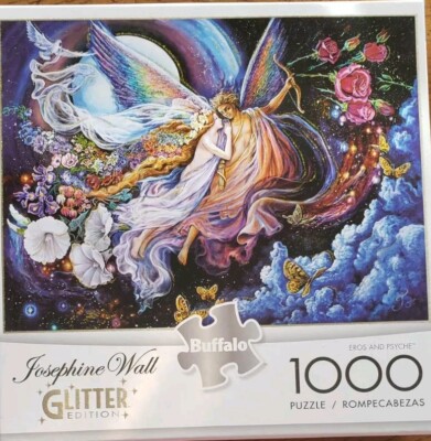 Eros and Psyche COMP Josephine Wall 1000 pc Puzzle Flowers Clouds Moon Doves