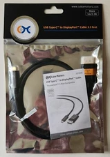 Cable Matters USB Type-C to DisplayPort Black 1M 3.3ft Thunderbolt Compatible