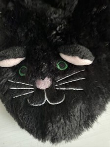 black cat slippers
