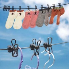 Portable Clothesline Elastic Travel Washing Line Adjustable with Pegs Camping
