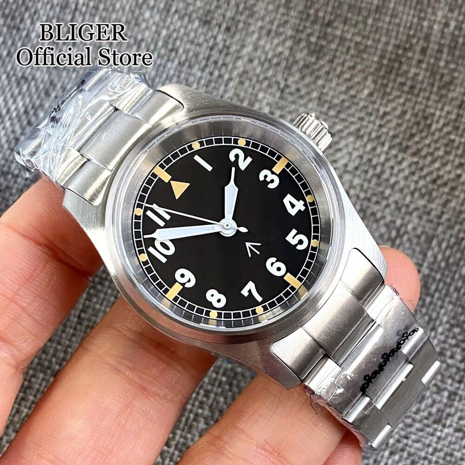 Dive Men Watch Luminous Blue Green Dial 36mm Pilot NH35 PT5000 ...