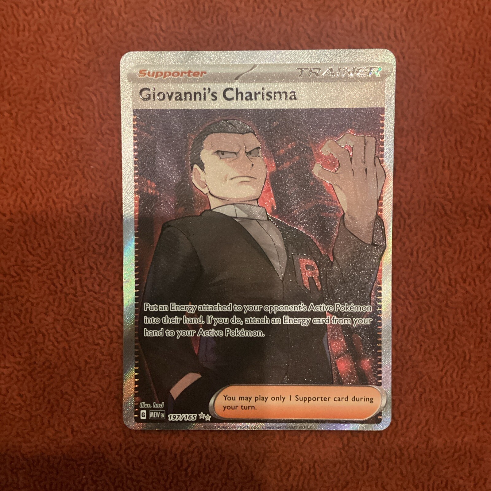 Giovanni's Charisma SR 197/165 SV 3.5 Pokemon Tcg 151 Set English NM
