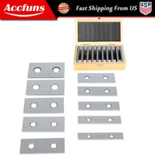 10 Pack 1/8 x 3" Precision Parallel Set Hardened Steel In Case Steel