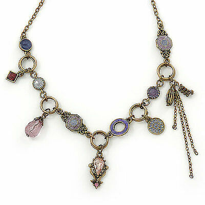 Plique-à-Jour Enamel, Diamond and Gold Butterfly Pendant Necklace For