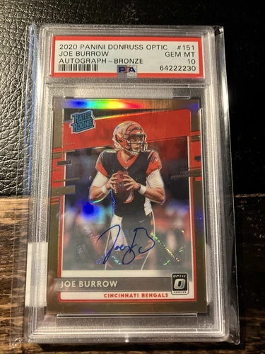 2020 Joe Burrow Donruss Optic Autograph Bronze PSA 10