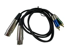 Seismic Audio HH0930-1 Dual XLR To Dual RCA Audio Cable Adapter - 3 Feet