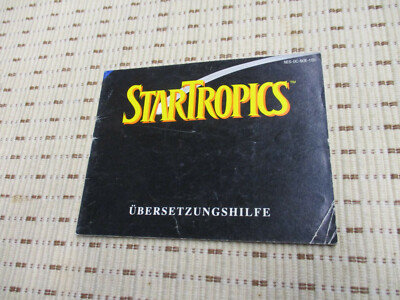 Star Tropics Spielanleitung / Anleitung / Übersetzungshilfe Nintendo NES *